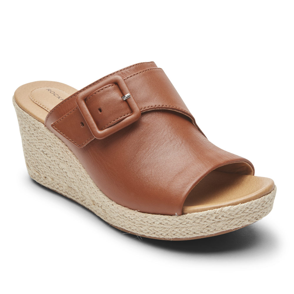 Chinelos Rockport Mulher Marrom - Lyla Buckle - 86950KQYG